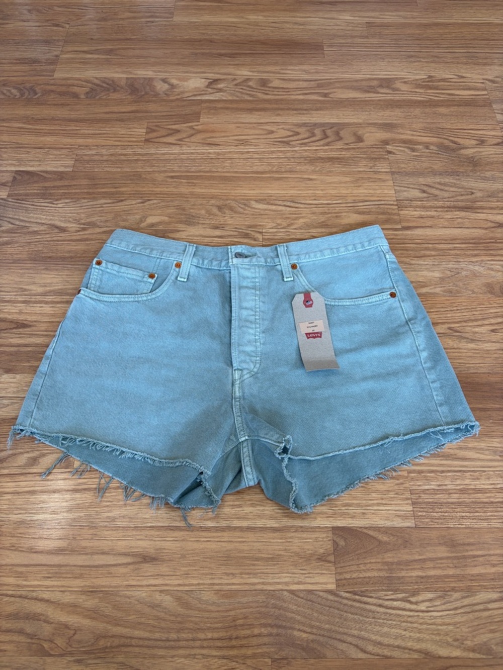 Levi's 501 Jeans Shorts Cutoff Denim frayed Shorts NWT
